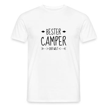Campingplatz / Camper / Camping / Camp - Männer T-Shirt - Weiß - Vorne - AI Model Male 178 dark (178cm)