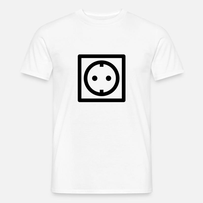 Steckdose - Männer T-Shirt - Weiß