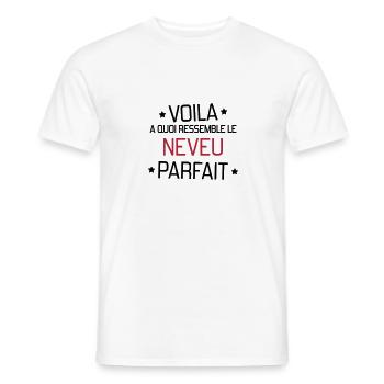Niece Nephew Nichte Neffe Nièce Neveu Baby - Men's T-Shirt - white - Front - AI Model Male 178 dark (178cm)