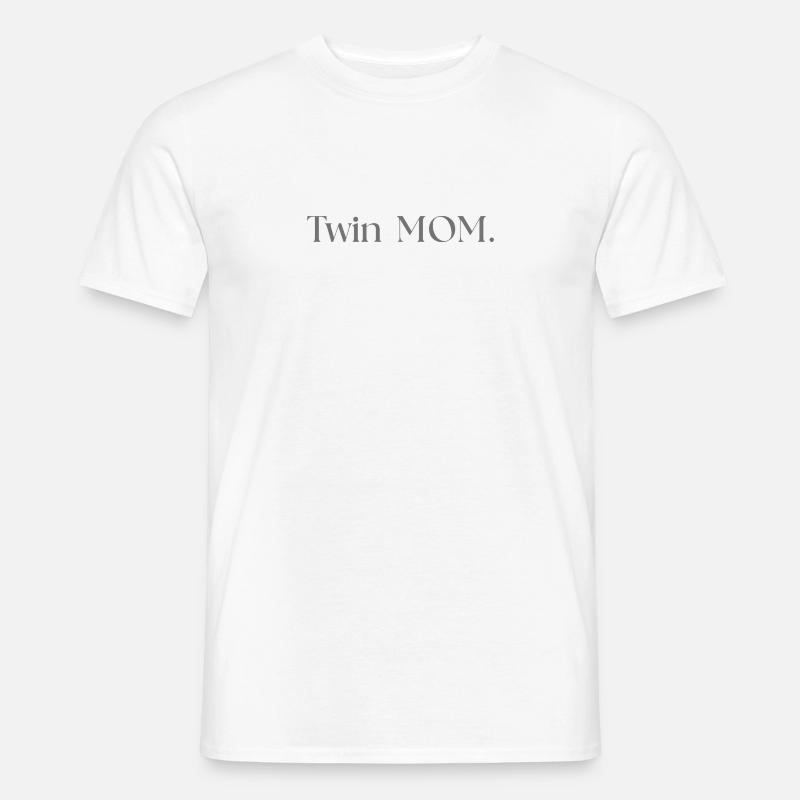 Twin Mama - Männer T-Shirt - Weiß