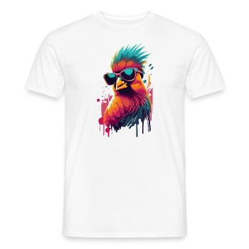 Cardinal Vogel rouge - T-shirt homme - blanc - Devant - AI Model Male 178 dark (178cm)