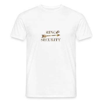 ring_security - Männer T-Shirt - Weiß - Vorne - AI Model Male 178 dark (178cm)