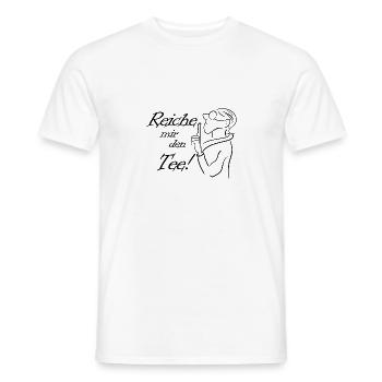 Reiche mir den Tee! Sketch - Männer T-Shirt - Weiß - Vorne - AI Model Male 178 dark (178cm)