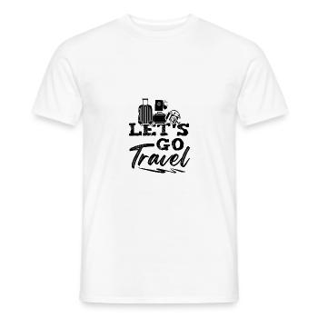 lass uns reisen - Männer T-Shirt - Weiß - Vorne - AI Model Male 178 dark (178cm)