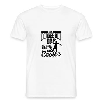 dodgeball dad papa - Men's T-Shirt - white - Front - AI Model Male 178 dark (178cm)