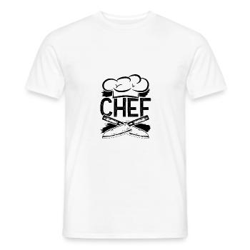 chef cuisiner - T-shirt homme - blanc - Devant - AI Model Male 178 dark (178cm)
