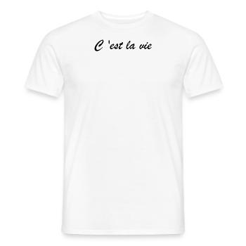 C´est la vie das ist das leben 1c spruch - Männer T-Shirt - Weiß - Vorne - AI Model Male 178 dark (178cm)