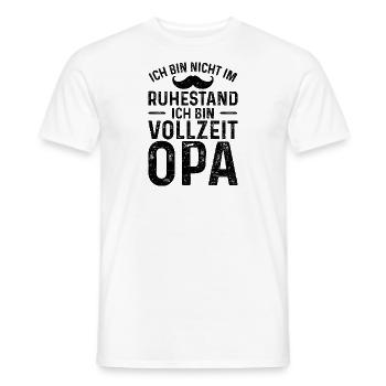 Ich Bin Nicht Im Ruhestand Ich Bin Vollzeit Opa - Männer T-Shirt - Weiß - Vorne - AI Model Male 178 dark (178cm)