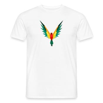Perroquet Polygone - T-shirt homme - blanc - Devant - AI Model Male 178 dark (178cm)