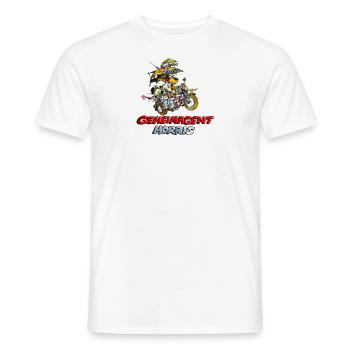 Geheimagent Morris mit Team und Motorrad - Männer T-Shirt - Weiß - Vorne - AI Model Male 178 dark (178cm)