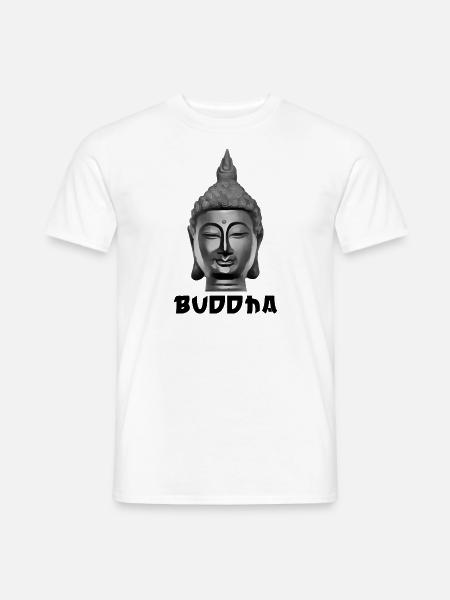 Buddha buddismo buddista spirituale - T-shirt uomo - bianco