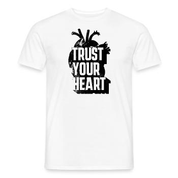 Trust Your Heart - Men's T-Shirt - white - Front - AI Model Male 178 dark (178cm)