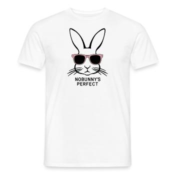 Silhouette de lapin cool « Nobunny est parfait » - T-shirt homme - blanc - Devant - AI Model Male 178 dark (178cm)