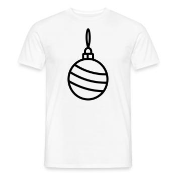 Boule de Noël - T-shirt homme - blanc - Devant - AI Model Male 178 dark (178cm)