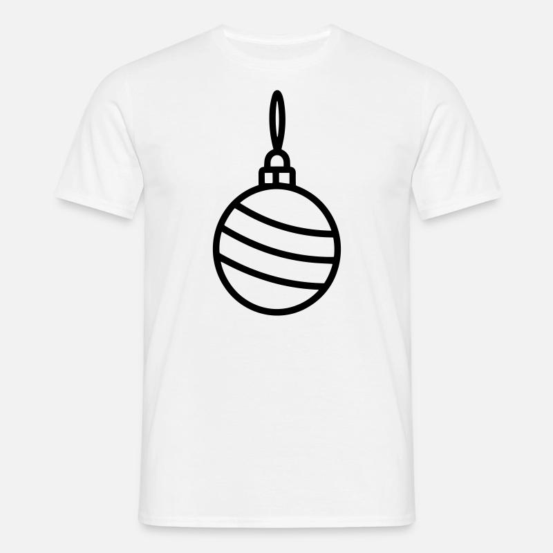 Weihnachtskugel - Männer T-Shirt - Weiß
