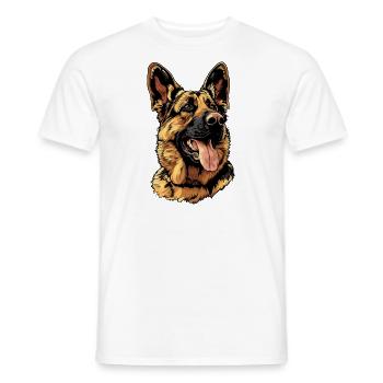 German Shepherd - Men's T-Shirt - white - Front - AI Model Male 178 dark (178cm)
