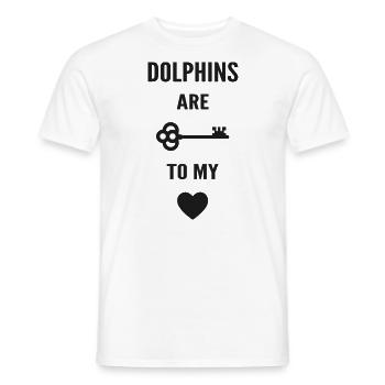 Delfine sind der Schlüssel zu meinem Herzen - Männer T-Shirt - Weiß - Vorne - AI Model Male 178 dark (178cm)