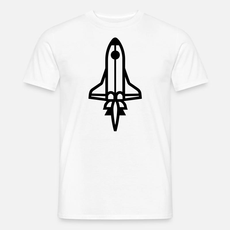 Rakete - Männer T-Shirt - Weiß