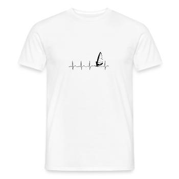 Windsurfing Herzschlag Windsurfer Wind Wasser - Männer T-Shirt - Weiß - Vorne - AI Model Male 178 dark (178cm)