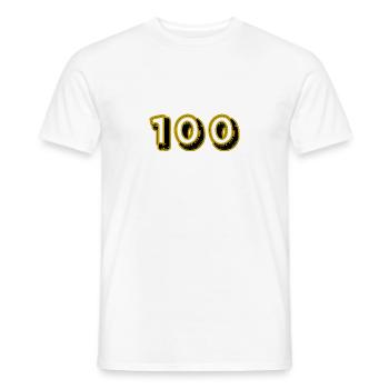 100. 100 JAHRE. 100-JÄHRIGES JUBILÄUM. 100. GEBURTSTAG - Männer T-Shirt - Weiß - Vorne - AI Model Male 178 dark (178cm)