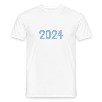 2024. FROHES NEUES JAHR. SILVESTER. NEUJAHR - Männer T-Shirt - Weiß - Vorne - AI Model Male 178 dark (178cm)