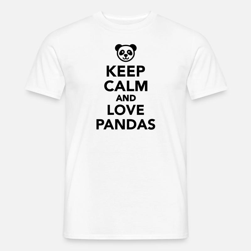 Panda - Männer T-Shirt - Weiß