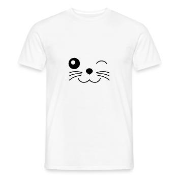 Cat 4 - Men's T-Shirt - white - Front - AI Model Male 178 dark (178cm)
