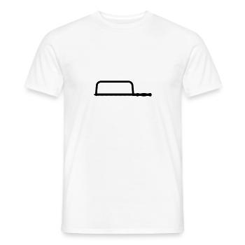 Sägewerkzeug - Metallsäge - Bügelsäge - Men's T-Shirt - white - Front - AI Model Male 178 dark (178cm)