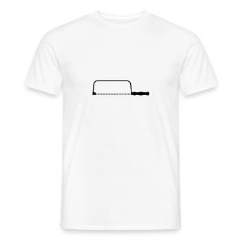Sägewerkzeug - Bügelsäge - Men's T-Shirt - white - Front - AI Model Male 178 dark (178cm)