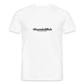 Alhamdoulillah pour tout /Islam/Musulman/Allah - T-shirt homme - blanc - Devant - AI Model Male 178 dark (178cm)