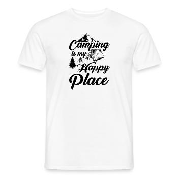Camping camping-car caravane aventure - T-shirt homme - blanc - Devant - AI Model Male 178 dark (178cm)