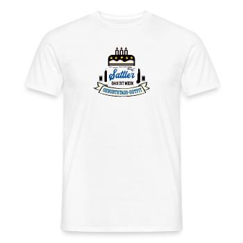 Geburtstag Sattler Sattlerei Autosattler Azubi Geb - Männer T-Shirt - Weiß - Vorne - AI Model Male 178 dark (178cm)