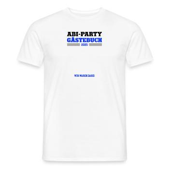 Abi Party Abitur Feier Gästebuch Abschlußklasse 25 - Männer T-Shirt - Weiß - Vorne - AI Model Male 178 dark (178cm)