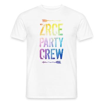Dire de l’équipe de fête Zrce - T-shirt homme - blanc - Devant - AI Model Male 178 dark (178cm)