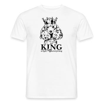 Zwergpudel King of everything Spruch Hunde Hund - Männer T-Shirt - Weiß - Vorne - AI Model Male 178 dark (178cm)