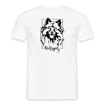 Wolfsspitz Keeshond Dog Portrait Dogs Wilsigns - Men's T-Shirt - white - Front - AI Model Male 178 dark (178cm)