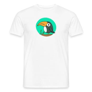 Toucan coloré - T-shirt homme - blanc - Devant - AI Model Male 178 dark (178cm)