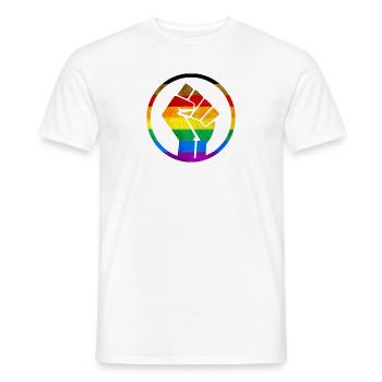 Drapeau du poing sur les gens de couleur de Philadelphie - T-shirt homme - blanc - Devant - AI Model Male 178 dark (178cm)