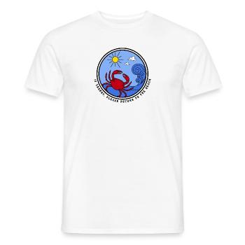 Le crabe et la mer - T-shirt homme - blanc - Devant - AI Model Male 178 dark (178cm)