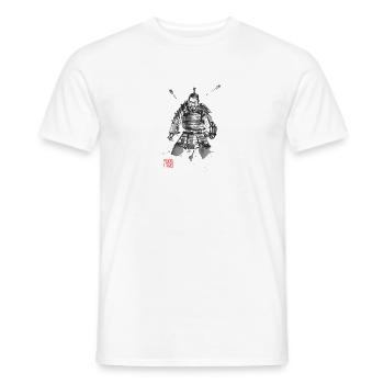 Samurai Target - Men's T-Shirt - white - Front - AI Model Male 178 dark (178cm)