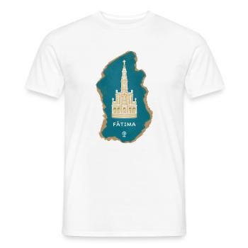 Fátima, Portugal, Internationales kath.Heiligtum - Männer T-Shirt - Weiß - Vorne - AI Model Male 178 dark (178cm)