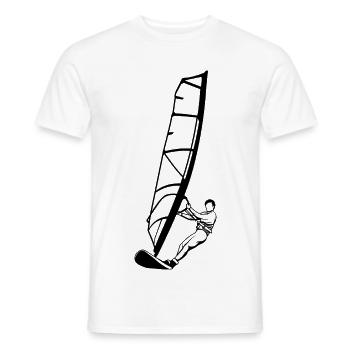 Planche à voile - T-shirt homme - blanc - Devant - AI Model Male 178 dark (178cm)