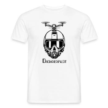 Drohnen-Pilot Kamera im Flug - Männer T-Shirt - Weiß - Vorne - AI Model Male 178 dark (178cm)