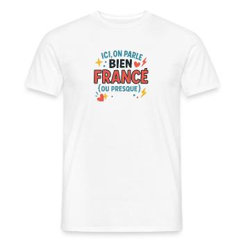 Positive Message France Couleurs Vive - Men's T-Shirt - white - Front - AI Model Male 178 dark (178cm)