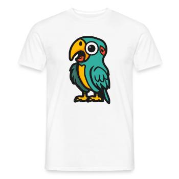 Papagai Halloween Zombie - Men's T-Shirt - white - Front - AI Model Male 178 dark (178cm)