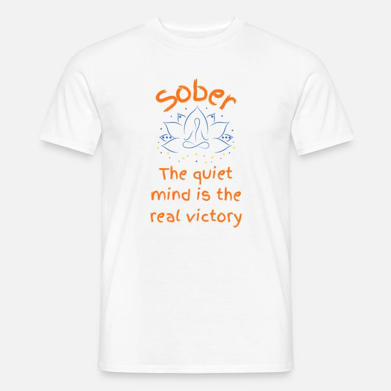 Nüchternheit - Quiet Mind Victory Mandala - Männer T-Shirt - Weiß