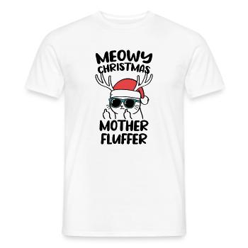 Chattes Mamans Poulettes de Noël Miaulées - T-shirt homme - blanc - Devant - AI Model Male 178 dark (178cm)