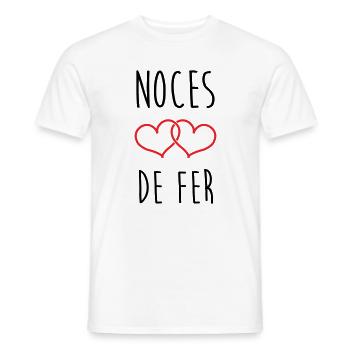 Eiserne Hochzeit: 41 Jahre Ehe - Männer T-Shirt - Weiß - Vorne - AI Model Male 178 dark (178cm)