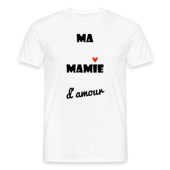 GRANNY. MAMMA. GRANDMOTHER. MOTHER'S DAY. HEART - Men's T-Shirt - white - Front - AI Model Male 178 dark (178cm)
