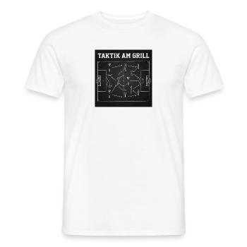 Taktik am Grill Spielplan - Männer T-Shirt - Weiß - Vorne - AI Model Male 178 dark (178cm)